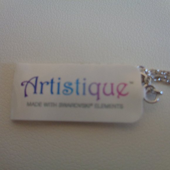 Artistique Sterling Silver Pink Flamingo Crystal Pendant w/Chain NIB - Picture 11 of 14